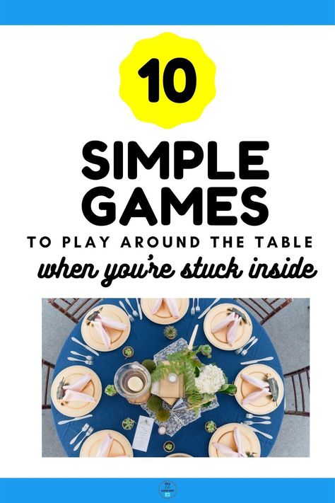 Are you stuck inside with your kids? Try out these 10 simple games you can play around the dinner table. Variations are given so that littles can join in the fun. Group Games For Teenagers, Dinner Table Games, Family Games To Play, Small Group Games, Restaurant Game, Dinner Party Games, Games To Play With Kids, Fun Group Games, Dinner Games