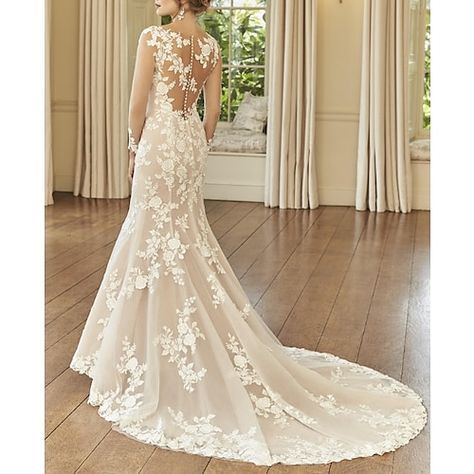 Lace wedding dress country