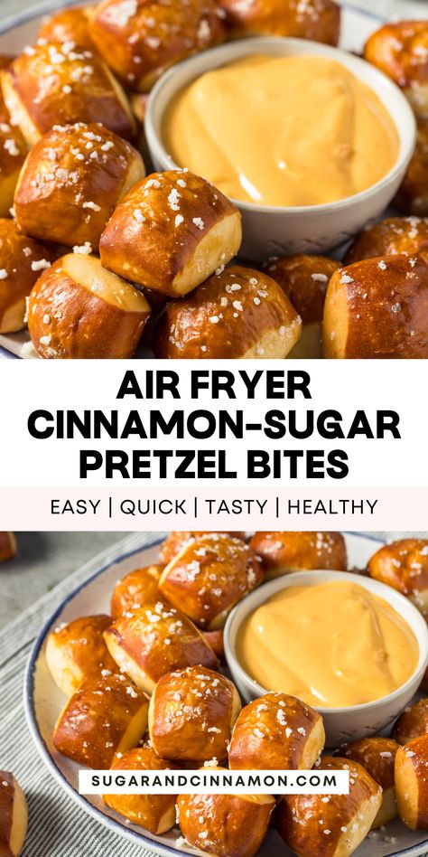 Get your snack on with these Air Fryer Cinnamon-Sugar Pretzel Bites! 🥨🍬 Warm, fluffy, and coated with a sweet cinnamon-sugar mix, they’re perfect for satisfying your cravings. Quick to make and delicious to eat! Don’t forget to save this pin for your next treat! 📌✨ Air Fryer Sweet Treats, Cinnamon Sugar Snacks, Cinnamon Sugar Pretzels, Pretzel Dough, Fast Snack, Baking Soda Bath, Airfryer Recipes, Sangria Recipes, Overnight Oats Recipe