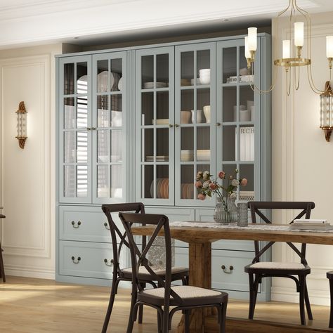 Dinning Room Cabinets Ideas, Mudroom Extension, Dining Room Cabinet Ideas, Built In China Cabinet Dining Room, Dining Room Cabinets Built In Buffet, Kitchen Glass Cabinets Display Ideas, Display Cabinet Ideas, Built In Buffet Cabinet, 2024 Kitchens