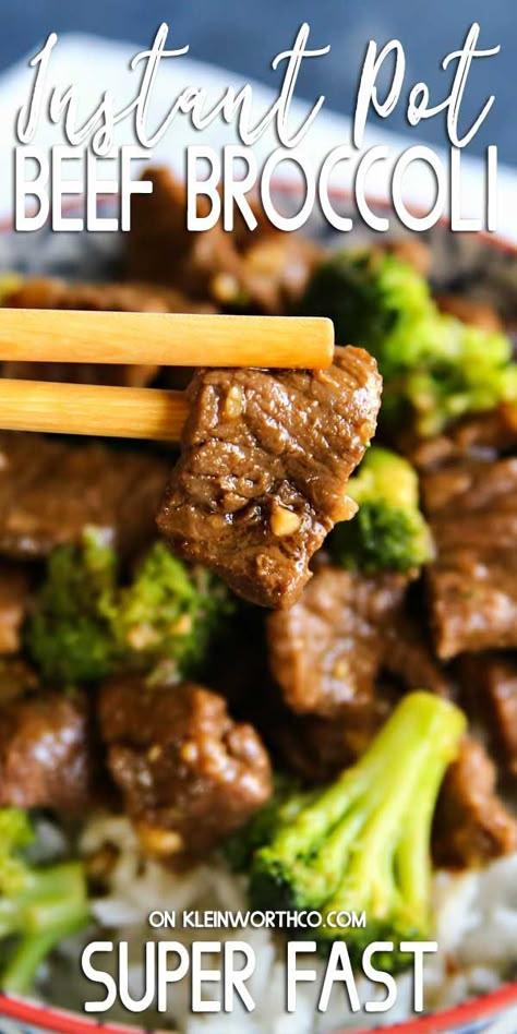 Want a quick & easy pressure cooker recipe that has dinner on the table in just 35 minutes? Check out this delicious Instant Pot Beef Broccoli! So good! Beef And Broccoli Instant Pot, Broccoli Instant Pot, Beef And Broccoli Recipe, Easy Pressure Cooker Recipes, Pressure Cooker Recipe, Recipe Instant Pot, Beef Broccoli, Potted Beef, Broccoli Recipe