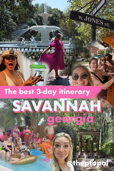 Explore the perfect bachelorette getaway with our Savannah Splendors itinerary on Pinterest! 🍑💍 From historic charm to lively nights out, plan your Southern-inspired celebration. #SavannahBachelorette #SouthernElegance #TravelPlanning Tybee Island Georgia Bachelorette, Savannah Ga Bachelorette Weekend, Bachelorette Trip Savannah Ga, Savannah Georgia Bachelorette Itinerary, Girls Trip Savannah Georgia, Bachelorette In Savannah Ga, Savannah Ga Bachelorette Party Theme, Tybee Island Bachelorette Party, Bachelorette Party Savannah Ga