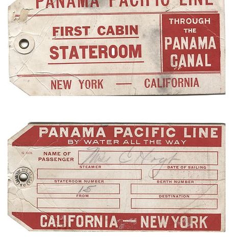 Travel Vintage Steamer Ship Luggage Tags Panama Pacific Line Vintage Cruise Ship, Vintage Hotel Logo, Luxury Luggage Tag, Vintage Plane Ticket, Luggage Labels Vintage, Balloon Training, Classic Rectangular Luggage Tag, Unicorn Logo, Vintage Luggage Tags