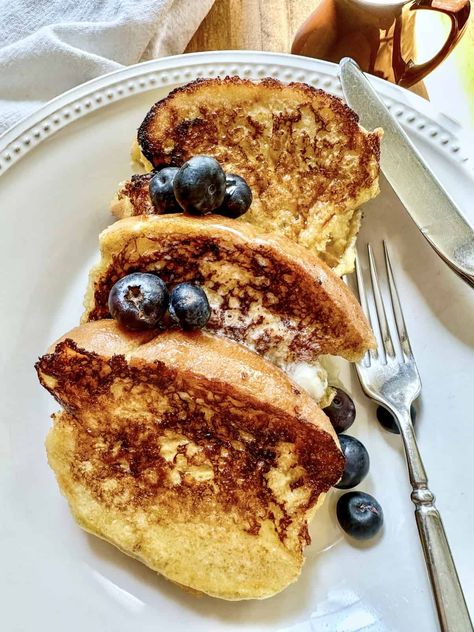 Buttermilk French Toast French Toast For Two, Buttermilk French Toast, Buttermilk Chicken Tenders, Homemade Honey Butter, Pumpkin Pasta Sauce, Layered Bean Dip, French Toast Ingredients, Delicious French Toast, Biscuit Home