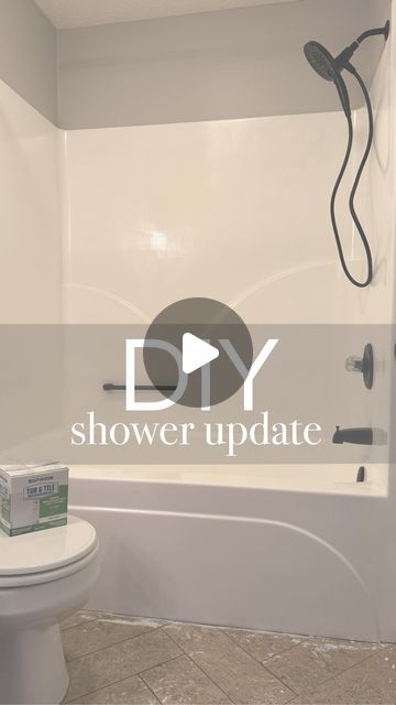 Shandy & Mark on Instagram: "Shower update for less than $200, heck yes! I used the Tub & Tile refinishing kit from @rustoleum and I could not be happier with how it turned out! Check my highlights for the whole project! 🤩
•
A few takeaways while using this kit:
• Prep is super important! Skip ZERO steps
• Prepare to use more than you think you’re going to need. I used 2 kits for our shower
• Have patience, it’s gonna look worse before it looks better
• Last and most important, you got this! 🤩🤩🤩
.
.
.
.
#diyhomeprojects #homerenovation #homerenovations #homeprojects #diyhomerenovation #beforeandafterhomeedition" Onyx Tub Surround, How To Cover Bathroom Wall Tile, Tub Makeover Diy, Bathroom Tile Paint Before And After, Tub Resurfacing, Shower Update, Tile Refinishing, 60s Home, Painting Shower