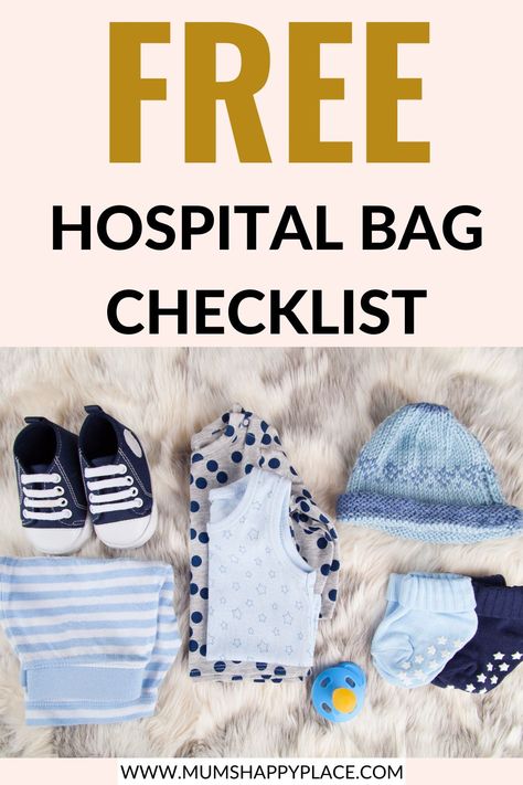 FREE Hospital Bag Checklist to help mums to be make sure you have everything you need for the big exciting day! Covers everything for you, baby and your partner! Enjoy #pregnancy #labour #hospitalchecklist #hospitalbag #newborn #birth #freebie #freeprintable #baby #preparingforbaby Must Have Hospital Bag Packing Lists, Maternity Checklist For Hospital, Maternity Bag For Hospital, Maternity Packing Hospital Bag, Maternity Bag For Hospital Packing Lists, Hospital Bag List, Hospital Checklist, Baby Tracker, Hospital Bag Checklist