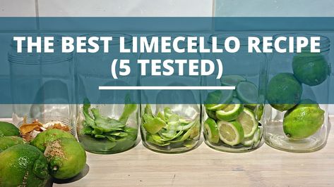 Limecello Recipes, Making Limoncello, Italian Liqueur, Large Glass Jar, Slice Of Lime, Lime Peel, Refreshing Summer Drinks, Best Shakes, Tonic Water