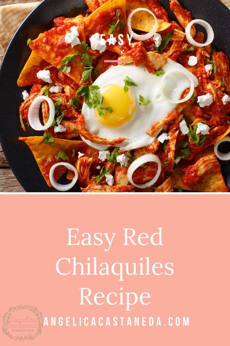 Looking for an easy red chilaquiles recipe? This red chilaquiles Mexican breakfast is the perfect brunch dish as well! Click to learn how to make it today! Red Chilaquiles Recipe, Chilaquiles With Eggs, Breakfast Chilaquiles, Chilaquiles Recipe, Mom Recipes, Mexican Breakfast, Favorite Recipes Dinner, Perfect Brunch, Brunch Dishes