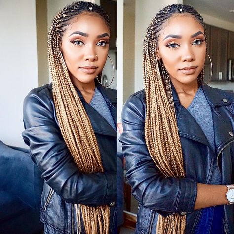 1,585 Likes, 35 Comments - Talaya • Shantełł 🤷🏾‍♀️ (@talaylayyy) on Instagram: “can I just make this dark brown to honey blonde ombré color thing I got going on my new thing or…” Creative Cornrows, Blonde Ombré, Braids With Shaved Sides, Braids And Twists, Blonde Box Braids, Lilac Hair, Blonde Braids, Braids Twist, Braided Cornrow Hairstyles