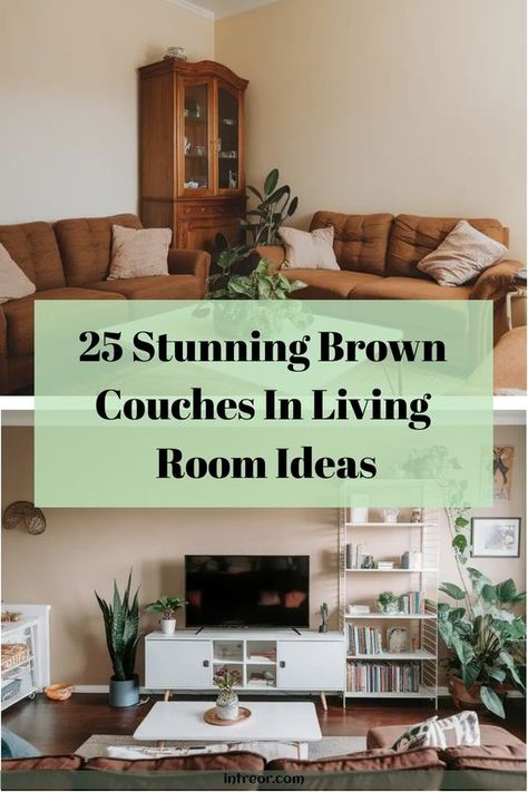 Discover stylish and cozy brown couch living room ideas to elevate your space! From chic decor accents to color palette inspiration, these brown couches in living room ideas will surely inspire your home design. Whether you have a brown leather couch or a classic brown sofa, there are endless ways to make it the focal point of your living room. Explore these creative and inviting brown couch living room setups for a warm and inviting atmosphere that exudes comfort and style. Brown Couches In Living Room, Brown Leather Couch Living Room Decor, Reclining Sofa Decor, Tan Leather Couch Living Room, Brown Couch Living Room Ideas, Brown Couches, Leather Couch Living Room Decor, Brown Leather Couch Living Room, Tan Leather Couch