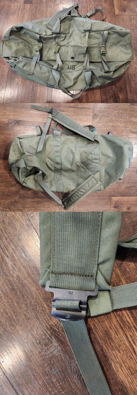 Improved Duffel Bag, OD Green,us Military Zipper Deployment Flight Travel USGI Flight Travel, Army Surplus, New Photo Download, Duffel Bags, Zip Ties, Us Military, Photo Download, Back Strap, Duffel Bag