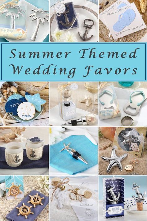 Summer Beach Themed Wedding Favor Ideas - WeddingConnexion.com  #SummerBeachThemedWeddingFavorIdeas #SummerBeachThemeWeddingFavors Beach Bridal Shower Favors, Beach Wedding Shower, Wedding Shower Ideas, Beach Theme Wedding Favors, Reception Accessories, Summer Wedding Favors, Beach Themed Wedding, Beach Wedding Decorations Reception, Creative Wedding Favors