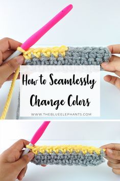 Switch Colors In Crochet, Change Colors In Crochet, Crochet 101, Astuces Diy, Beginner Crochet Projects, Crochet Lessons, Crochet Stitches For Beginners, Beginners Knitting, Crochet Motifs