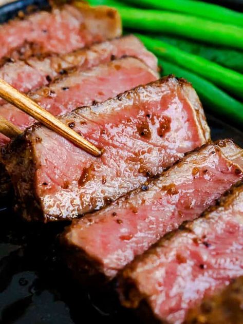 Asian Steak Dinner Ideas, Asian Ribeye Steak Recipes, Asian Style Steak, Beef Japanese Recipe, Japanese Steak Recipes, Japanese Steak Marinade, Japanese Steak Sauce, Asian Steak Recipes, Steak Donburi