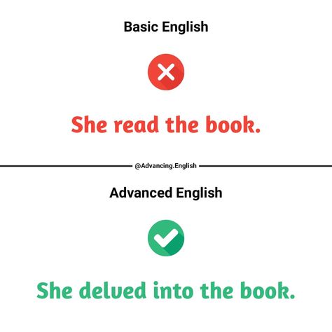 Basic vs advanced english. . #englishlearning #learnenglish #vocabulary #ielts #instagram #instagood #education Vocabulary Ielts, English Learning Tips, Basic English Grammar Book, Advance English, English Today, English For High School, English Grammar Book, Grammar Tips, Learn To Spell