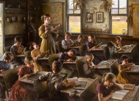 Morgan Weistling, Jackson Hole Art, Country School, Old School House, Mary Cassatt, School Room, Vintage School, Rose Painting, A Classroom