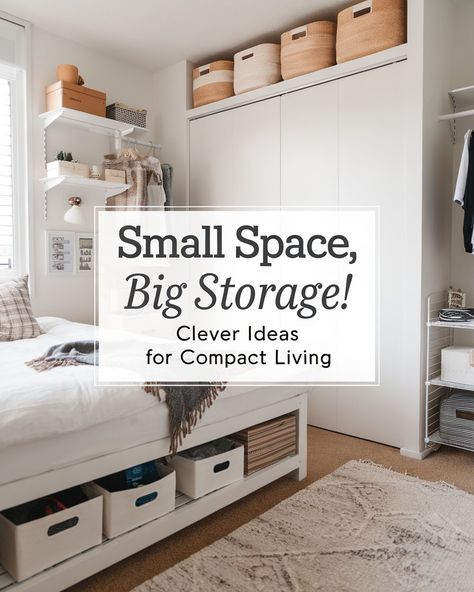 Running out of room? ?? Discover Small Apartment Storage Solutions to optimize space with clever Apartment Storage Ideas. Learn how to create a functional Small Bedroom Layout and incorporate stylish Small Bedroom Storage for a sleek Small Room Design! #gg #homedesigninsider #smallapartmentstoragesolutions Storage For Small Apartments, Clever Storage Ideas For Small Spaces, Organizing Ideas For Closets, Small Apartment Storage Solutions, Apartment Storage Ideas, Organize Small Spaces, 1950s House Interior, Small Bedroom Storage Solutions, 1930 House Renovation