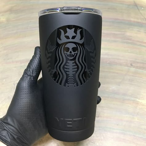 Witchy Mermaid, Yeti Water Bottle, Starbucks Mermaid, Mermaid Tumbler, Chicanas Tattoo, Mermaid Siren, Goth Home, Custom Fans, Starbucks Cup