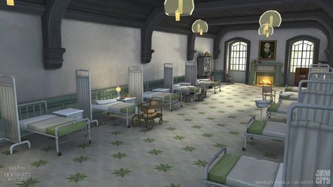 "Hogwarts Mystery - St. Mungo's Hospital Ward" by Bradley Pujala Hospital Wing Hogwarts, St Mungos, Lego Harry Potter Hospital Wing, Castle Hospital Wing, Saint Mungo Hospital, St Mungos Hospital, Hospital Ward, Wizarding World Of Harry Potter Hollywood, Harry Potter Wizard