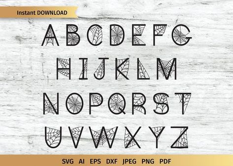 Spider Web Letters SVG, Spider Web Alphabet SVG, Halloween SVG. Halloween fonts #halloweenfonts fonts #fonts font #font 1.178 Spider Web Alphabet, Spiderweb Letters, Free Spooky Fonts, Halloween Fonts Alphabet, Spider Web Svg, Spooky Font, Halloween Doodles, Drawing Tattoo, Halloween Fonts