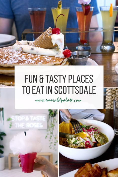 collage of the best Scottsdale Arizona restaurants What To Do In Scottsdale Az, Things To Do In Scottsdale, Scottsdale Arizona Things To Do, Things To Do In Scottsdale Az, What To Wear In Scottsdale Arizona, Scottsdale Brunch, Scottsdale With Kids, Places To Eat In Scottsdale Az, Best Restaurants In Scottsdale Az