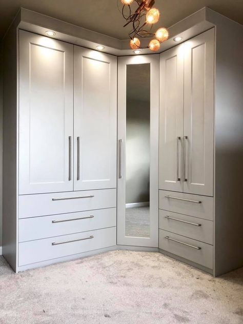 Recently Completed Wardrobe Installations Portfolio by James Kilner Corner Wardrobe Interior Design, Corner Cupboard In Bedroom, Corner Bedroom Wardrobe, Corner Cupboards Bedroom, Wardrobe In Corner, Bedroom Corner Cupboard Designs, Bedroom Wardrobe Corner, Wardrobe For Corner, Corner Wadroob Design Bedroom