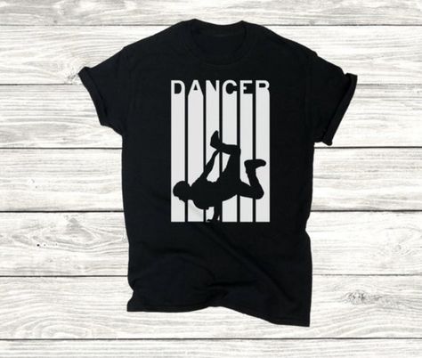 Hip Hop Letter Print T-shirt For Dance Class, Casual Graphic Print T-shirt For Dance Class, Fitted Hip Hop Dance T-shirt, Black Graphic Print T-shirt For Dance, Dance Stickers, Hip Hop Dance Cotton T-shirt, Dance Shirts Ideas, Boys Dance, Dancer Shirt