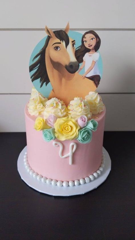 Spirit Horse Cupcakes, Spirit Birthday Party Ideas Cake, Spirit Cakes Birthday, Spirit Untamed Birthday Cake, Spirit Horse Cake Ideas, Spirit Cake Ideas, Spirit Riding Free Birthday Party Ideas, Spirit Cakes Horse, Spirit Riding Free Birthday Cake