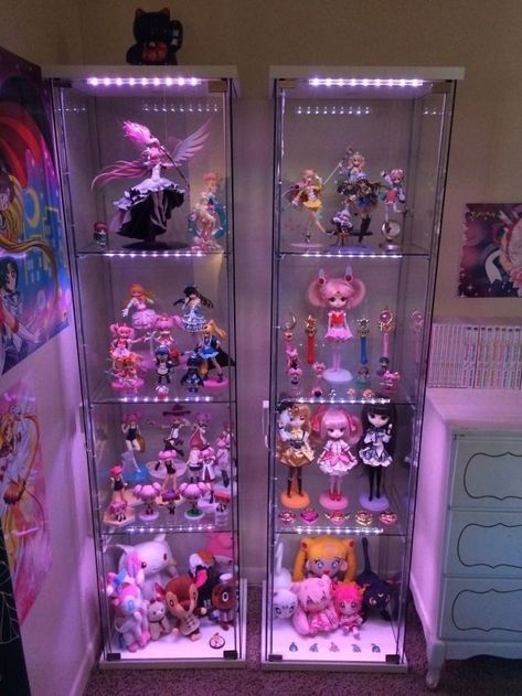 Anime Bedroom Ideas, Anime Bedroom, Kawaii Bedroom, Otaku Room, Gamer Room Decor, Anime Room, Gaming Room Setup, Hobby Room, Cute Room Ideas