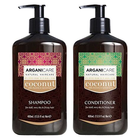 Arganicare Coconut Shampoo and Conditioner Set with Organic Argan and Coconut Oils For dull very dry and frizzy hair -- Want to know more, click on the image. (This is an affiliate link) #shampooandconditionersets Coconut Shampoo And Conditioner, Best Shampoo And Conditioner, Dry And Frizzy Hair, Conditioner For Dry Hair, Hair Split Ends, Coconut Oil Shampoo, Coconut Conditioner, Coconut Shampoo, Dry Frizzy Hair