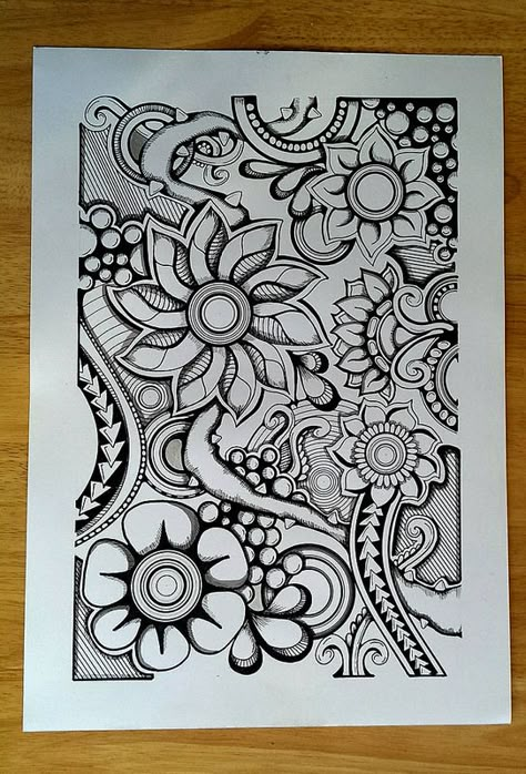 IMAG0011_1 | by Paul Dunne1 Modele Zentangle, Tangle Doodle, Zentangle Designs, Doodle Inspiration, Tangle Art, Doodle Coloring, Zentangle Drawings, Grafic Design, Doodles Zentangles