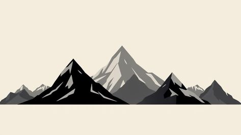 15 Mountains Minimal Tattoos Perfect for Adventure Lovers Watercolor Mountains Tattoo, Adventure Symbol, Mountain Outline, Mountains Tattoo, Minimalist Tattoo Ideas, Minimal Tattoos, Mountain Silhouette, Geometric Mountain, Mountain Illustration