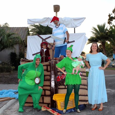 Trunk Or Treat Ideas For Cars Peter Pan, Peter Pan Parade Float, Neverland Trunk Or Treat, Never Land Trunk Or Treat, Peter Pan Themed Trunk Or Treat, Tinkerbell Trunk Or Treat Ideas, Trunk Or Treat Peterpan, Peter Pan Float Parade, Peter Pan Truck Or Treat