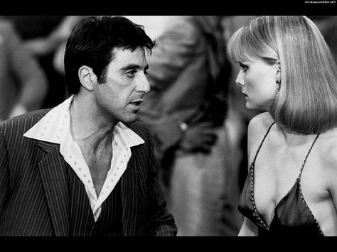 Scarface...great movie Al Pacino Michelle Pfeiffer, Scarface Quotes, Scarface Movie, She Belongs To Me, Not Your Baby, Oliver Stone, Tony Montana, Michelle Pfeiffer, Dont Call Me