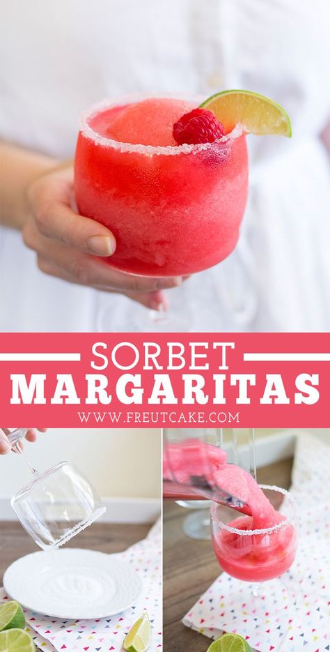 Sorbet Alcohol Drinks, Sorbet Cocktail Recipes, Sherbet Alcohol Drinks, Wine Sorbet Recipes, Raspberry Margarita Recipe Frozen, Raspberry Sorbet Cocktail, Ninja Creami Cocktail Recipes, Ninja Creami Margarita Recipe, Ninja Creami Cocktails