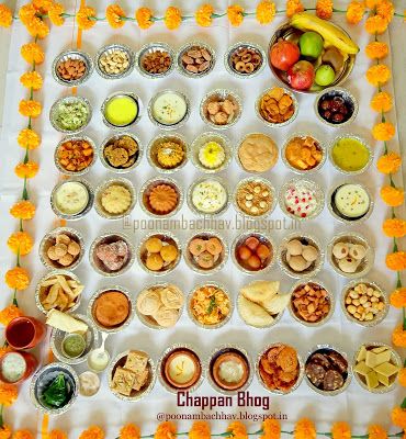 Annapurna: Chappan Bhog for Lord Krishna Ganpati Food Ideas, 56 Bhog Thali For Krishna, Janmashtami Bhog Thali, 56 Bhog Decoration At Home, Anprashan Decoration At Home, Annaprasana Items, Rice Feeding Ceremony Decoration, 56 Bhog Thali, Annaprashan Ideas