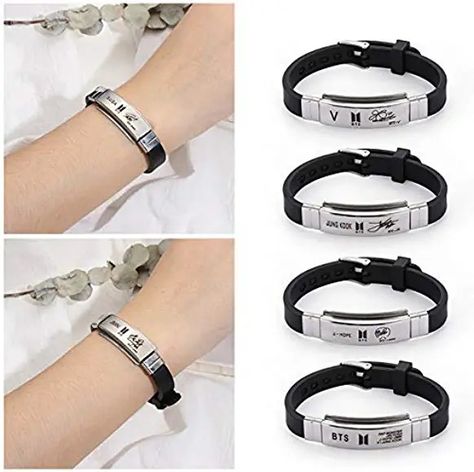 https://amzn.to/3LGW7uF Bracelet For Boys, Bts Bracelet, Pinterest Jewelry, Bracelet For Girls, Signature Bracelet, Wristband Bracelet, Bts Merch, Kpop Bts, Unisex Bracelets