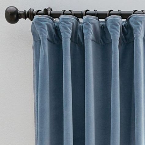 Alessandra Velvet Curtain Panel Blue Velvet Curtains, Velvet Drapery, Outdoor Drapery, Floral Drapery, Elegant Draperies, Blue Drapes, Velvet Drapes, Blue Curtains, Grey Panels