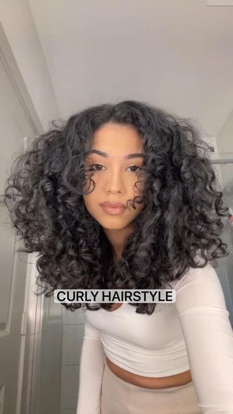 Cute Hairstyles For Curly Medium Length Hair, Interview Hairstyles Curly Hair, Medium Length Hair Styles Color, Cute Wedding Hairstyles For Curly Hair, Curly Hair With Bangs Styles, Big Clip Hairstyles Curly Hair, Natural Hairstyles For 3b Hair, Super Cute Curly Hairstyles, Long Lasting Hairstyles For Curly Hair