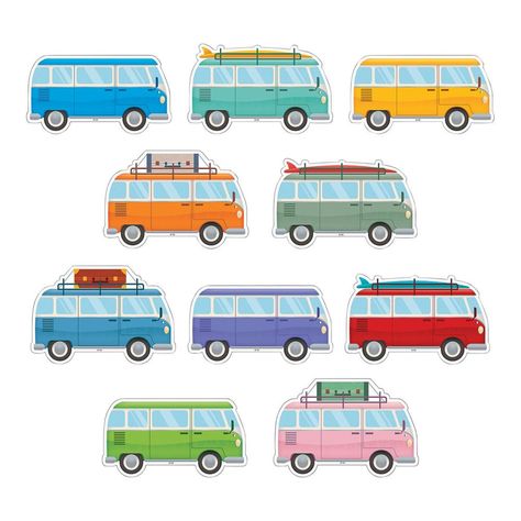 Classroom Cubbies, Creative Teaching Press, Teacher Created Resources, Diy Father's Day Gifts, Classic Vans, Vw Van, Classroom Walls, Creative Teaching, Monstera Leaf