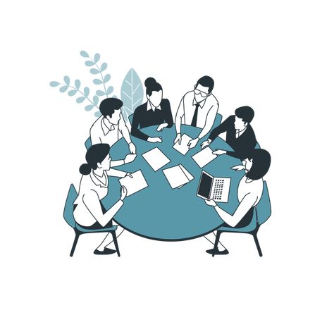 Good Communication Illustration, Interview Illustration Graphics, Communicate Illustration, Meeting Drawing, Teamwork Illustration, Strategy Illustration, Collaboration Illustration, Company Illustration, Company Meeting