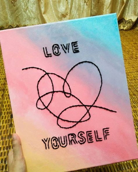 Album Wall Decor, Album Wall, Embroidered Canvas Art, Disney Canvas Art, Small Canvas Paintings, Easy Canvas Art, Abstract Art Painting Diy, Kpop Drawings, Small Canvas Art