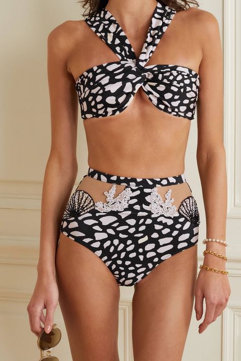 Swimwear 2021, Summer Style Guide, Affordable Swimwear, Hot Lingerie, Beaded Tulle, Swimwear Trends, Beach Wears, Swimwear Fashion, Net A Porter