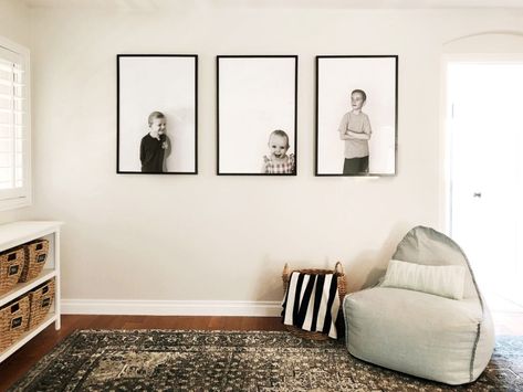 Affordable, Large-Scale Wall Portraits for $3! With your iphone...and editing on your phone. Wall Portraits, Diy Large Wall Art, Family Photo Wall, Engineer Prints, Chris Loves Julia, Edit Your Photos, Large Wall Decor, Hang On, 가을 패션