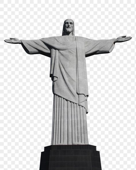 Christ The Redeemer Tattoo, Rio Statue, Statue Png, Brazil Poster, Brazil Jersey, Brazil People, Jesus Christ Statue, Statue Design, Christ The Redeemer Statue