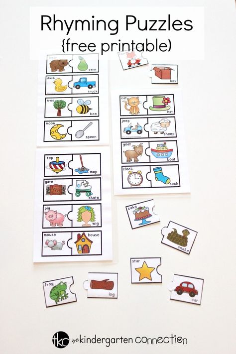 Shared Reading Activities Preschool, Rhyming Activities Preschool, Rhyming Kindergarten, Rhyming Words Activities, Rhyming Words Worksheets, Phonics Ideas, Rhyming Worksheet, Literacy Centers Kindergarten, Kindergarten Skills