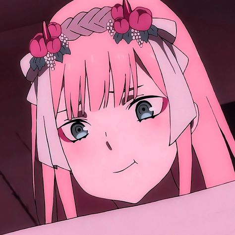 Zero Two Pfp Icon, Zero Two Icon Aesthetic, Darling In The Franxx Zero Two, 02 Darling, Two Aesthetic, Zero Two Icon, Anime Zero, Cute Black Shirts, The Ancient Magus Bride