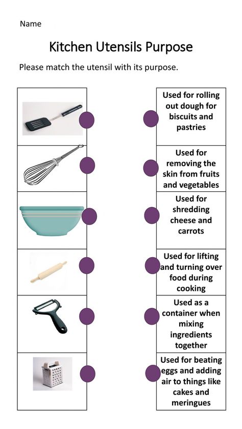 Cooking Worksheets Free Printables, Culinary Worksheets, Cooking Worksheets For Kids, Safety In The Kitchen Worksheets, Kitchen Utensils Worksheet, Kitchen Tools And Equipment Drawing, Kitchen Utensils List, Vocational Tasks, Cooking Classes For Kids