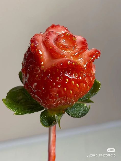 Strawberry Rose, Strawberry Roses, Kawaii Cooking, Cute Snacks, Easy Food Art, Yummy Comfort Food, Think Food, Sweet Snacks Recipes, Delicious Snacks Recipes