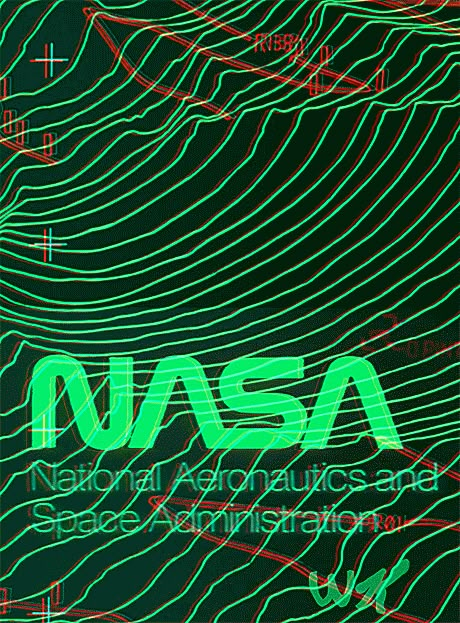 Retro Futurism Graphic Design, Nasa Graphic Design, Grafics Design, Nasa Art, Nasa Logo, Illustration Portrait, Glitch Art, Ui Elements, Retro Futuristic